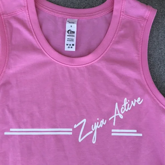NWT! - ZYIA Active Pink South Beach Tank Top - Picture 3 of 9